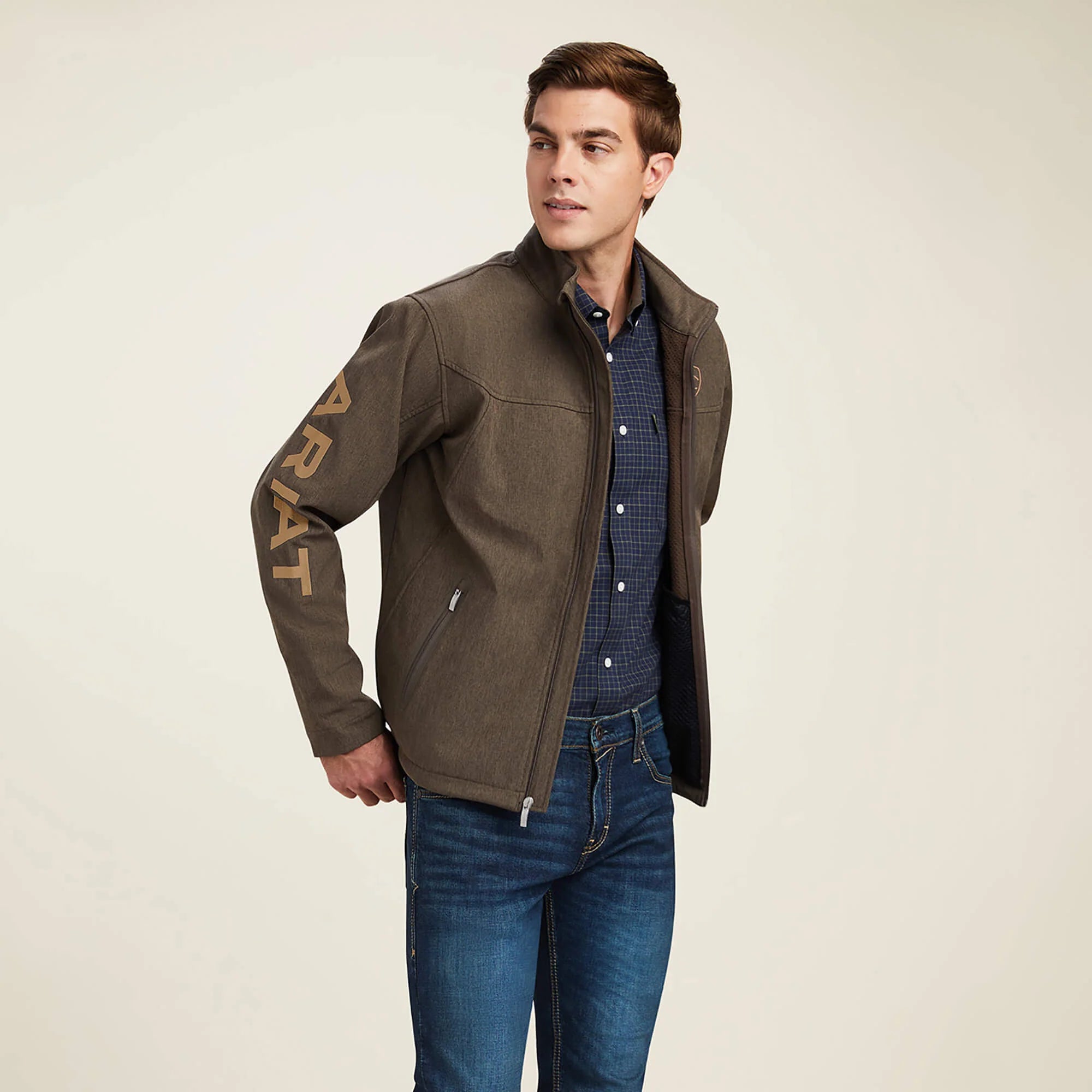 ARIAT JACKET NEW TEAM SOFTSHELL BANYAN BARK HEATHER 10041276