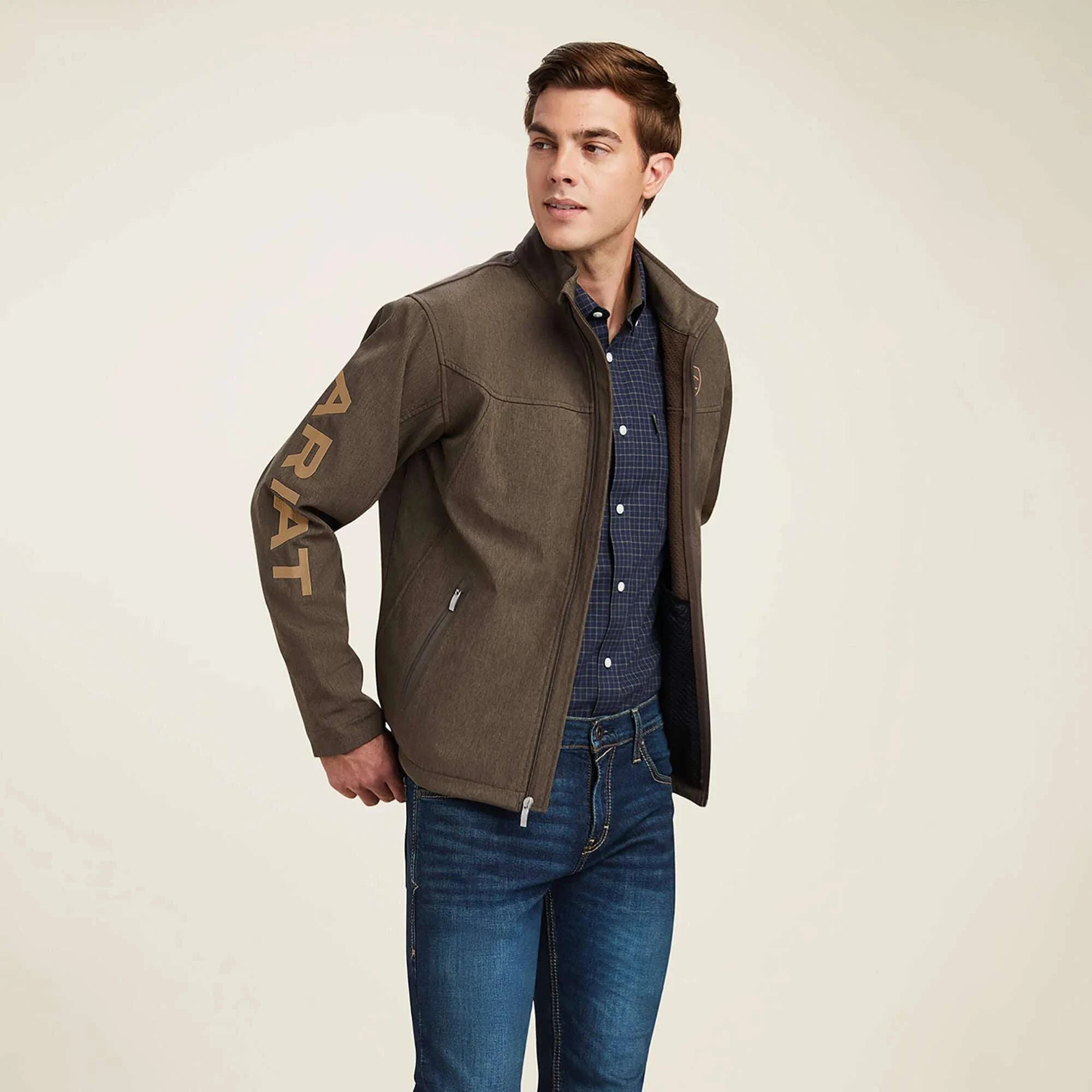 ARIAT JACKET NEW TEAM SOFTSHELL BANYAN BARK HEATHER 10041276 Laherradurawwnc.com