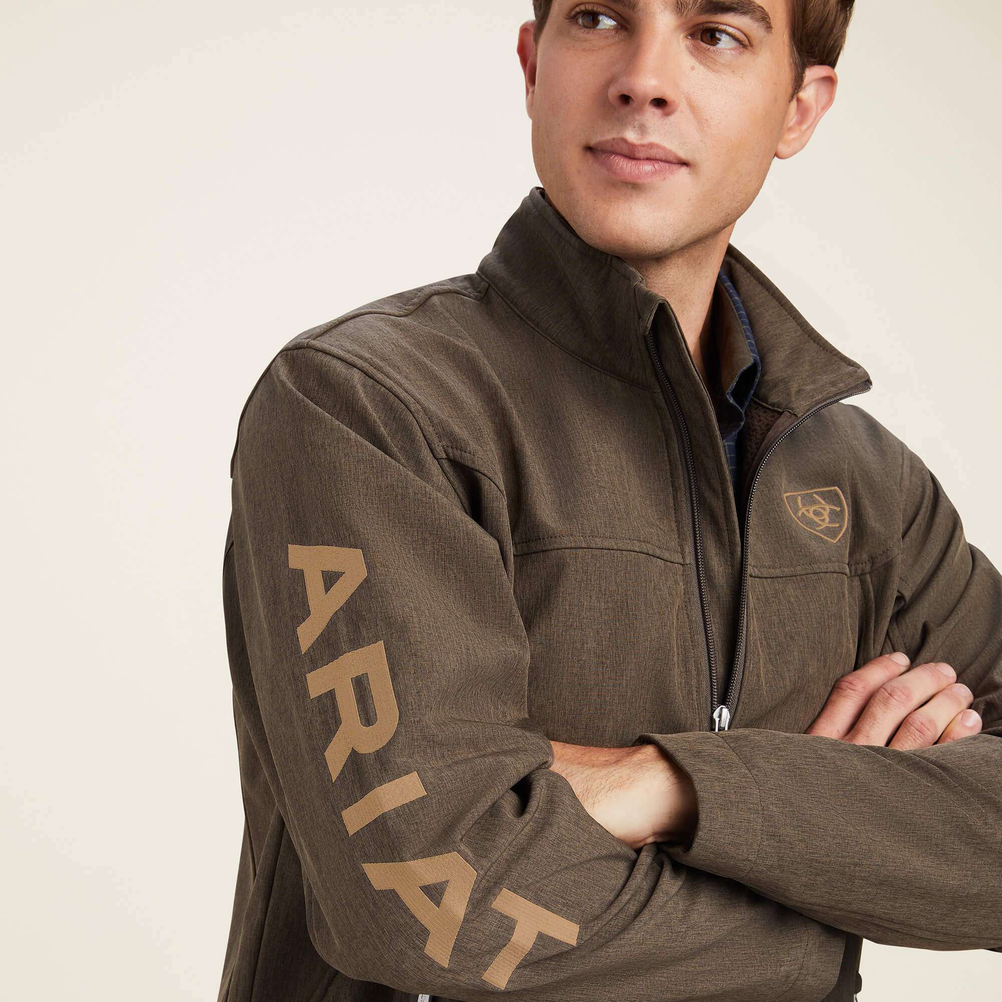 ARIAT JACKET NEW TEAM SOFTSHELL BANYAN BARK HEATHER 10041276 Laherradurawwnc.com