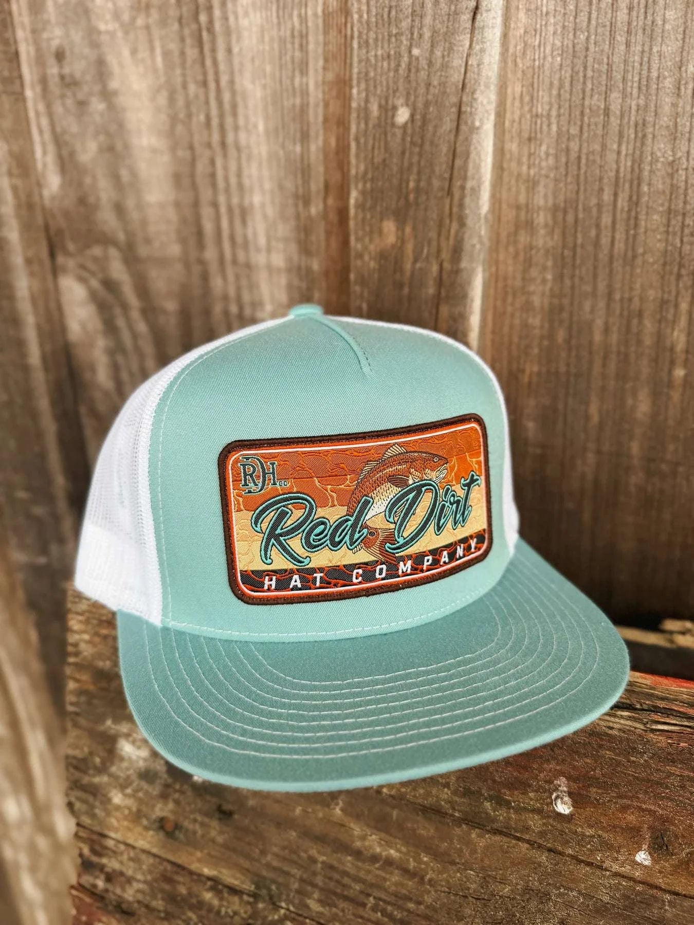 Red Dirt Hat CO. - Company Fish Turq/White Cap Laherradurawwnc.com