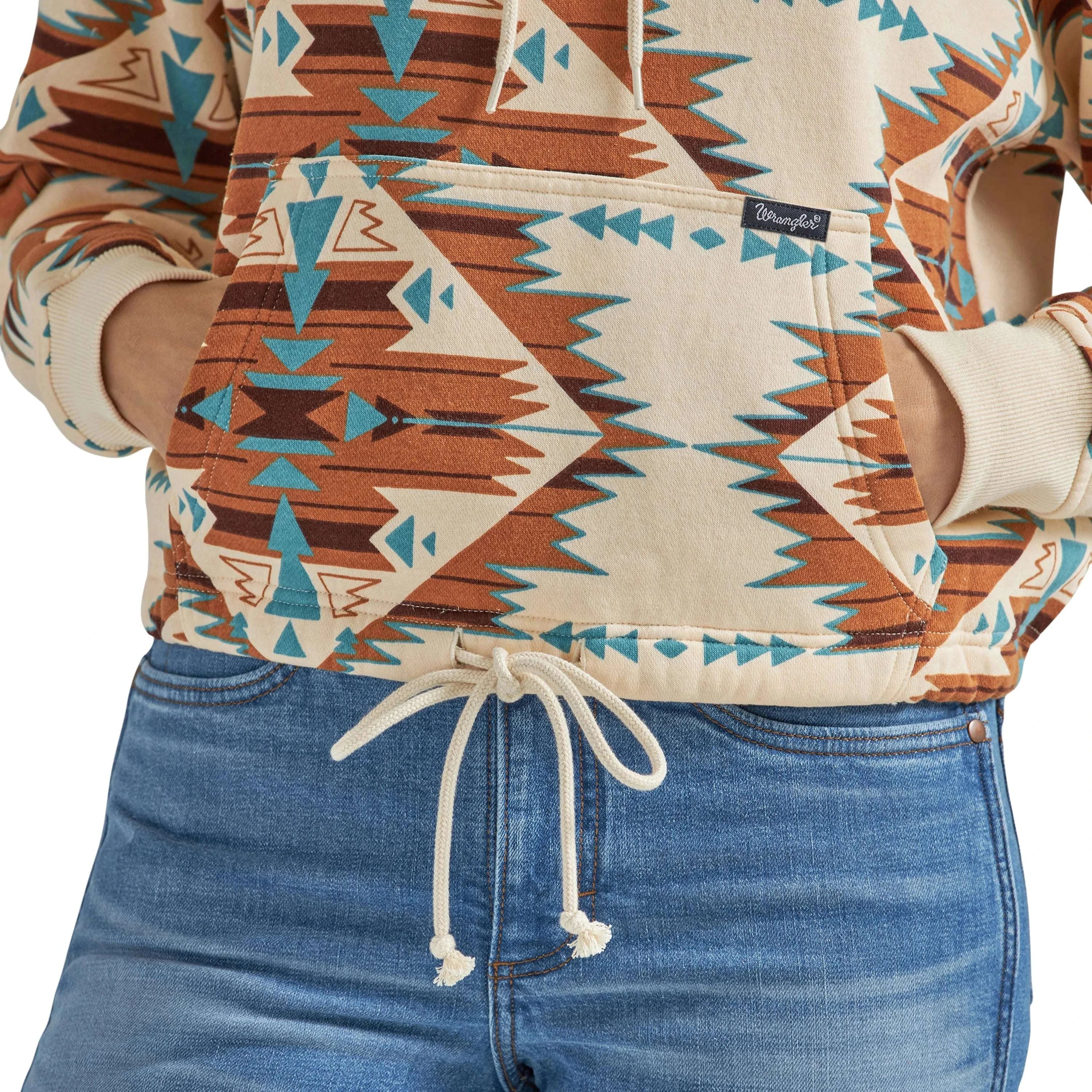 Women’s Wrangler Retro® Cinched Aztec Print Hoodie 112339174 Laherradurawwnc.com
