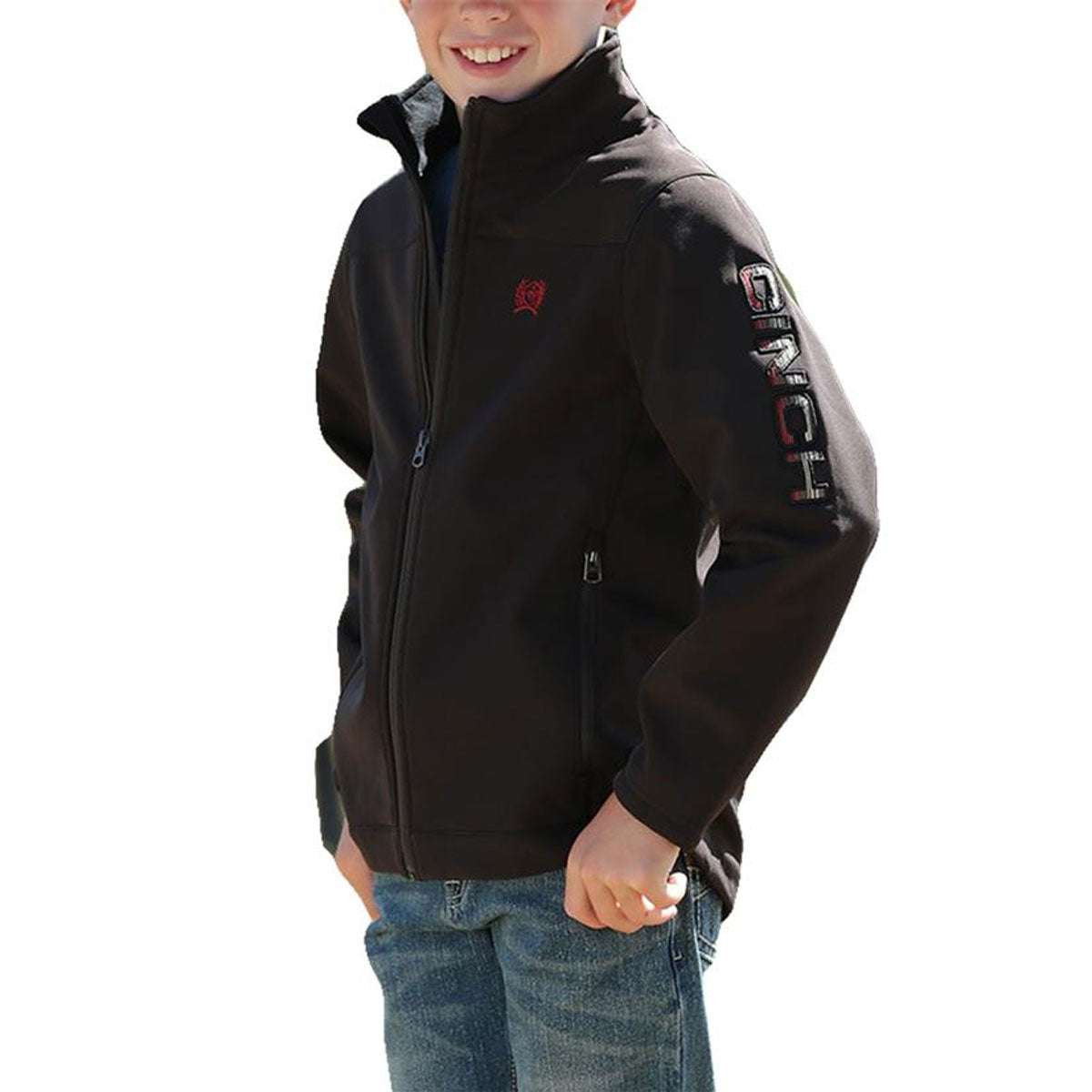 Cinch Boys Jacket - LEAD, DONT FOLLOW MWJ5070003 BRN Laherradurawwnc.com