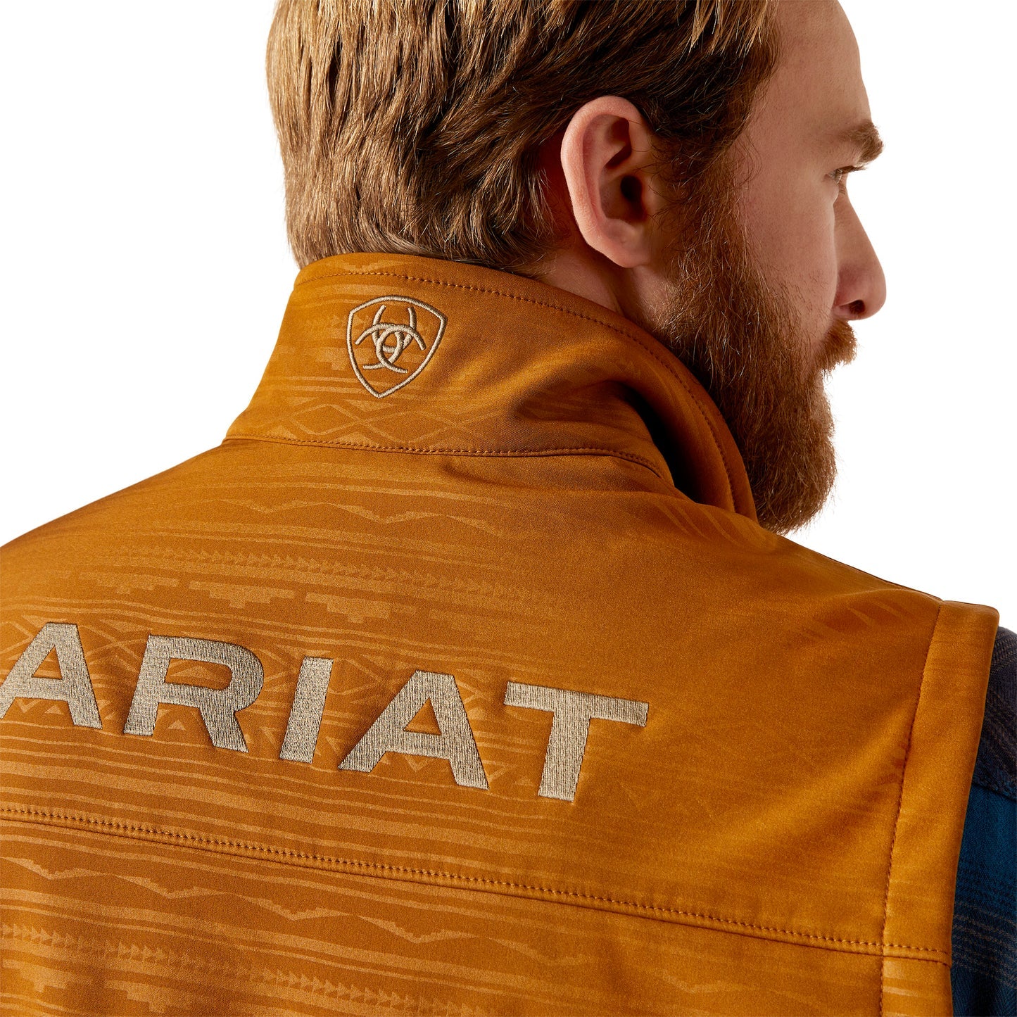 ARIAT LOGO 2.0 SOFTSHELL VEST CHESTNUT EMBOSSED-10046613