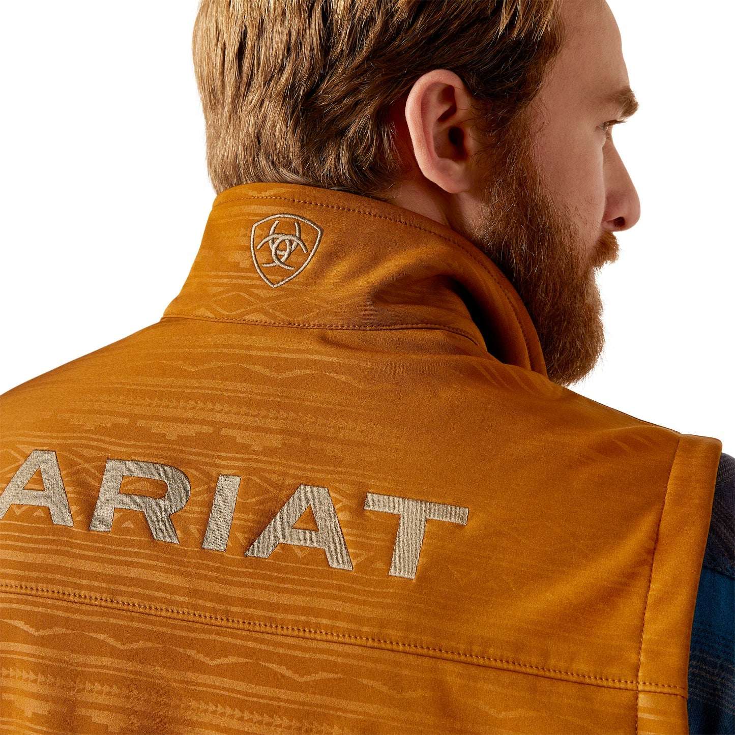 ARIAT LOGO 2.0 SOFTSHELL VEST CHESTNUT EMBOSSED-10046613 Laherradurawwnc.com