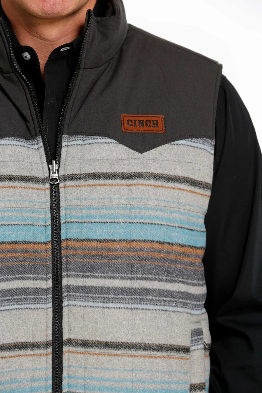 MENS CINCH REVERSIBLE QUILTED VEST- BROWN- MWV1576001