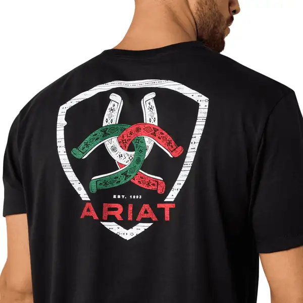 Ariat Tres Herraduras T-Shirt Black- 10054357 Laherradurawwnc.com