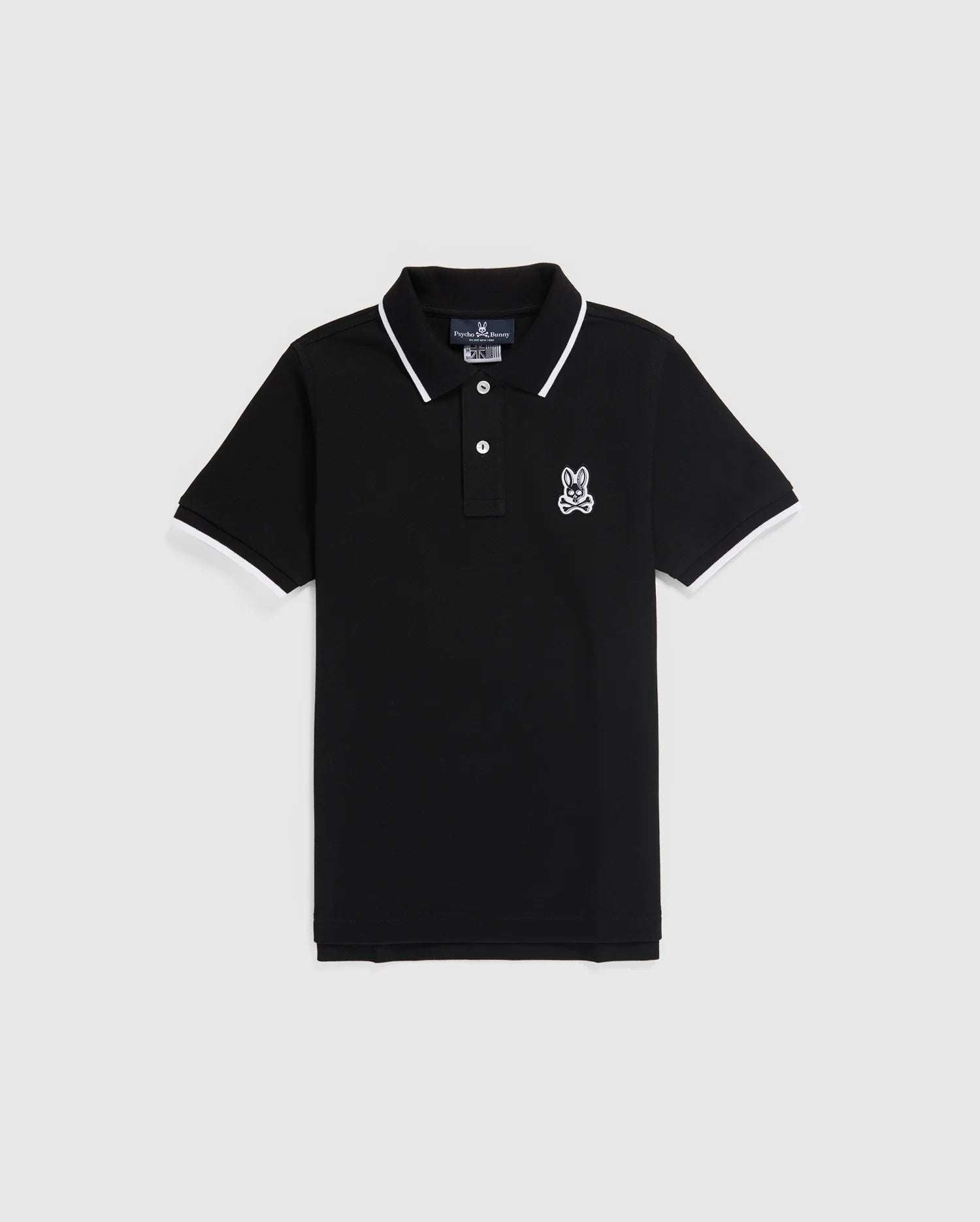 PSYCHO BUNNY KIDS JUDE PIQUE POLO BLACK KT0100027 Laherradurawwnc.com