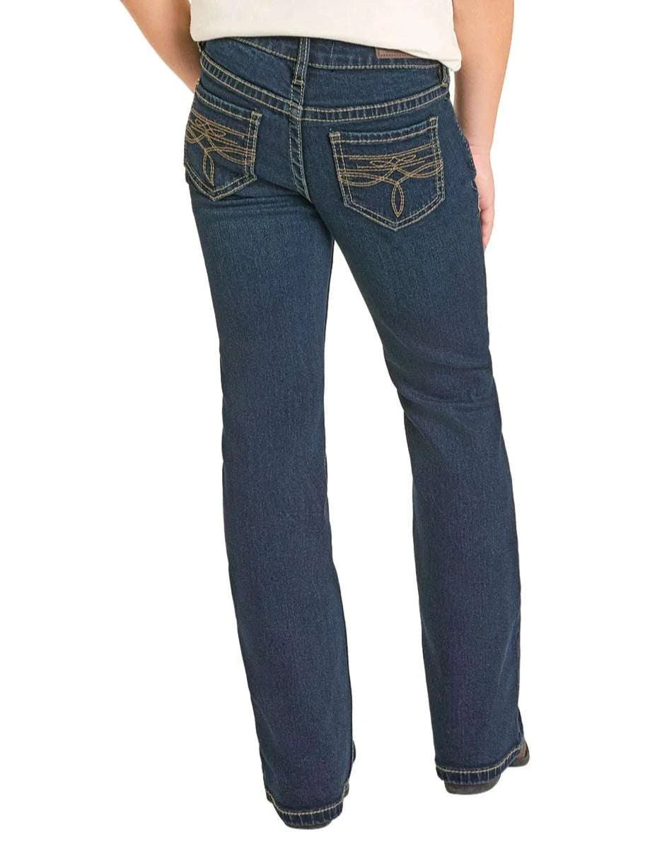 ROCK&ROLL GIRLS DARK VINTAGE BOOT CUT JEAN-BG4MD07396 Laherradurawwnc.com