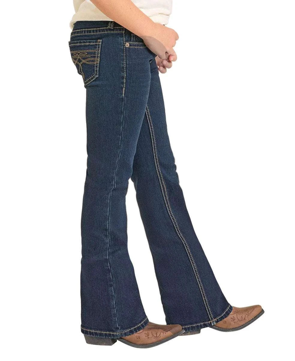 ROCK&ROLL GIRLS DARK VINTAGE BOOT CUT JEAN-BG4MD07396 Laherradurawwnc.com