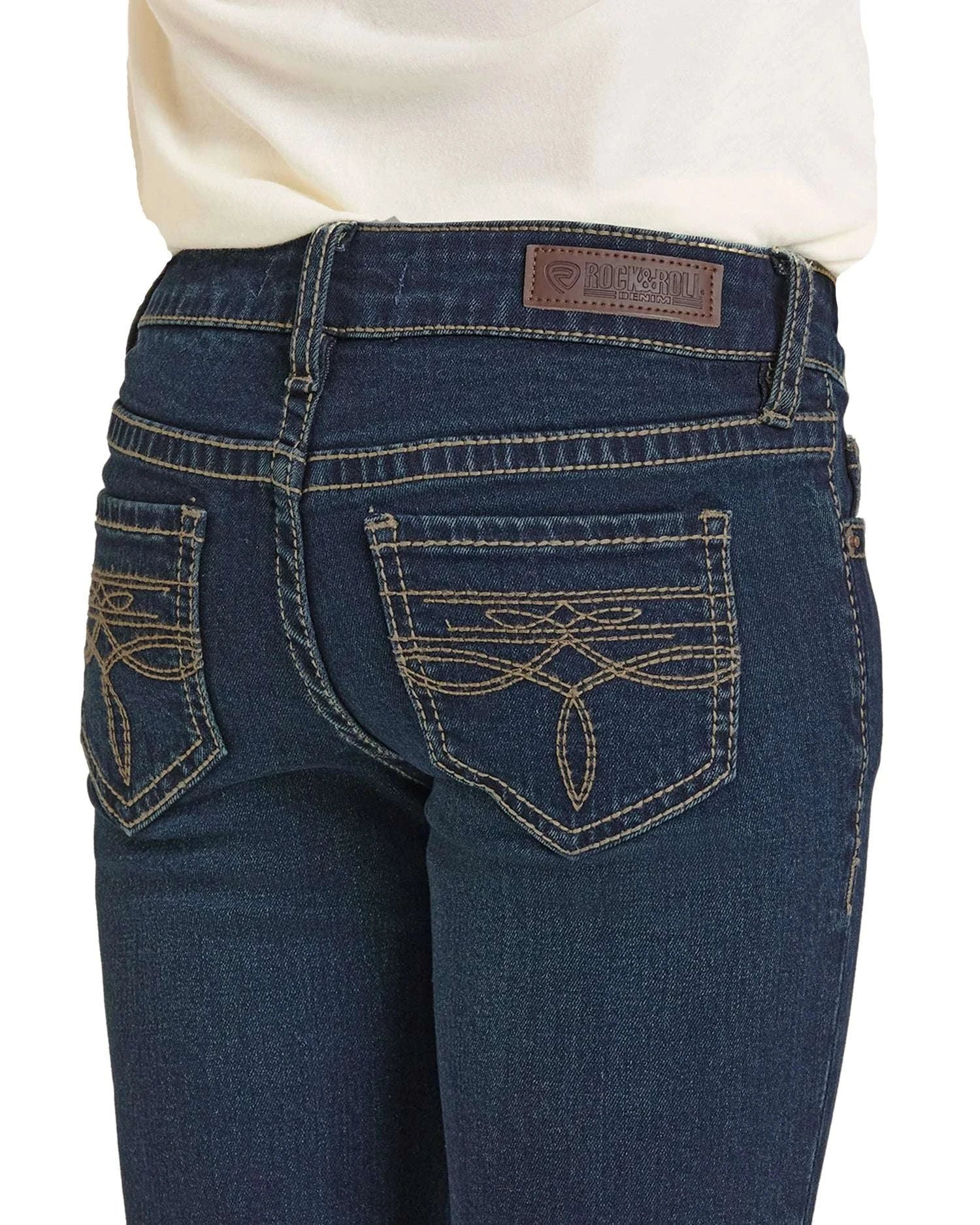 ROCK&ROLL GIRLS DARK VINTAGE BOOT CUT JEAN-BG4MD07396 Laherradurawwnc.com