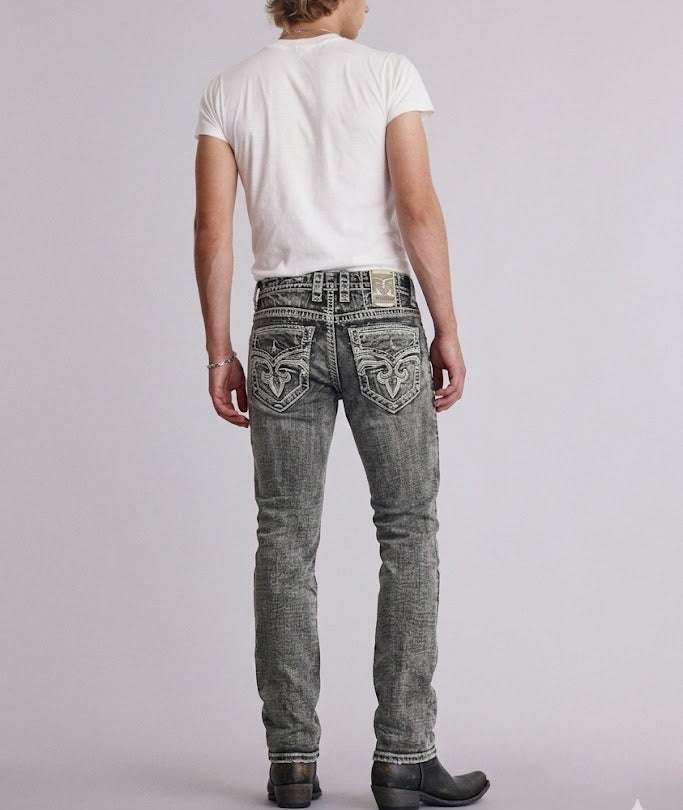 ROCK REVIVAL MENS JEAN STRAIGHT GREY BLACK
32” - RP5719J202R Laherradurawwnc.com