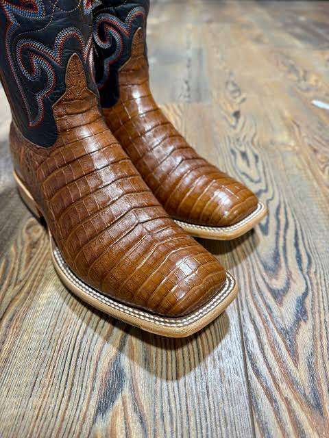MENS HORSE POWER CIGAR PULL UP CAIMAN BLACK HP8082 Laherradurawwnc.com