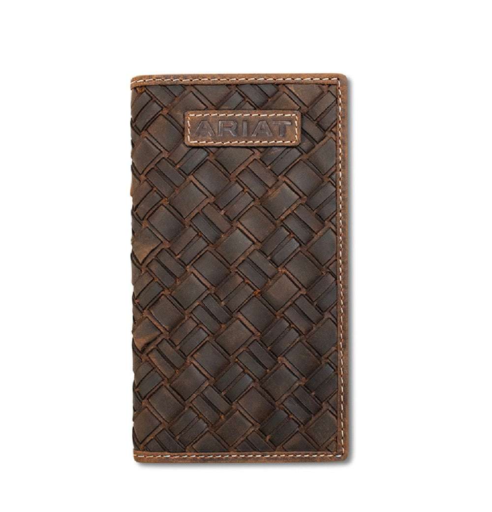 ARIAT RODEO WALLET BASKET WEAVE MED BROWN - A3567544 Laherradurawwnc.com
