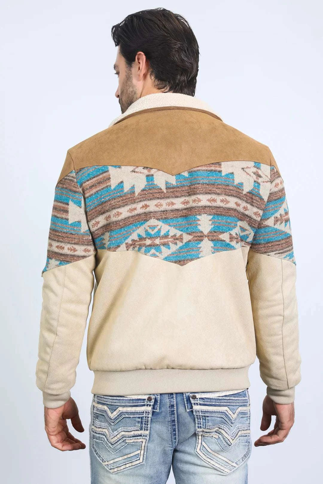PLATINI BEIGE AZTEC PRINT JACKET-32045283 Laherradurawwnc.com