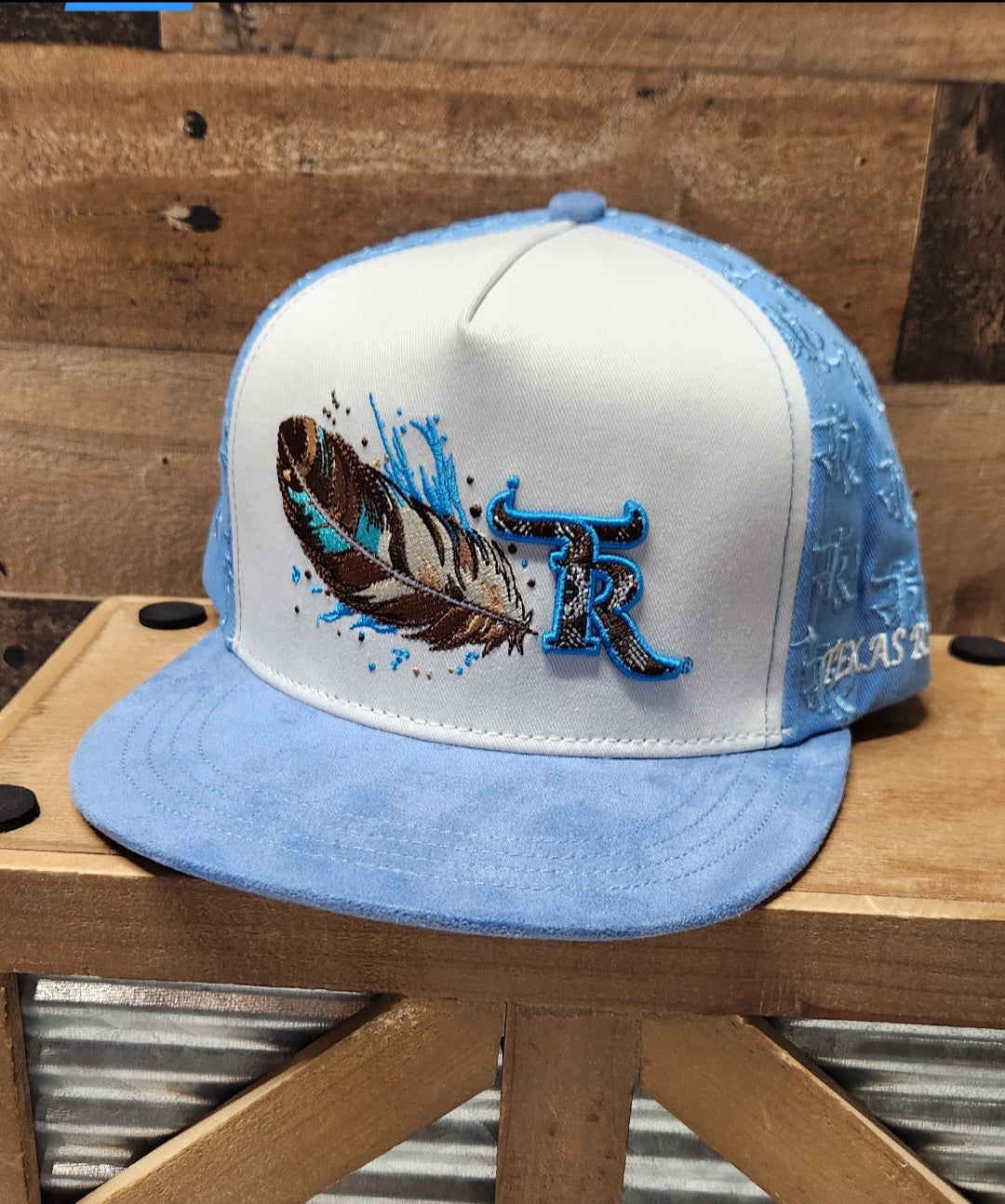 TEXAS RANCH BLUE WITH BROWN LEAF CAP