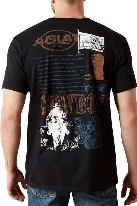 ARIAT MEN BLACK MAXIMAL COLLAGE SS TSHIRT -10065936 Laherradurawwnc.com