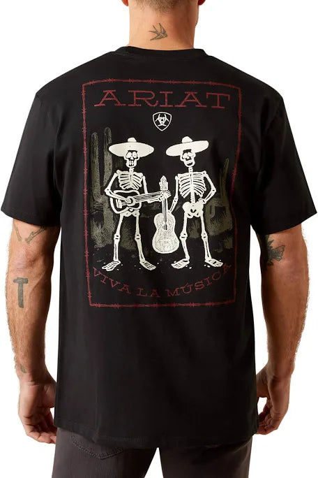 ARIAT MEN BLACK GRATEFUL MUERTOS SS TSHIRT -10065895
