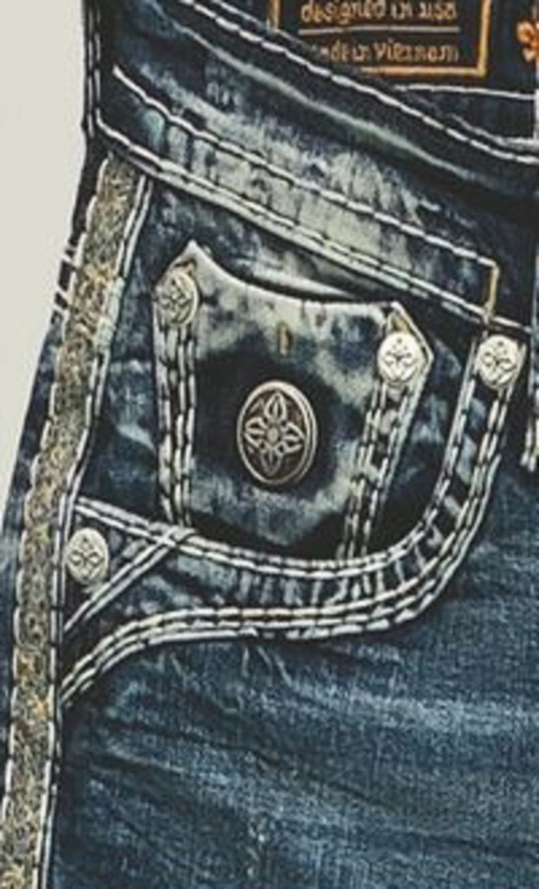 ROCK REVIVAL JUSTICE BOOT MEN JEANS RP5646B205R