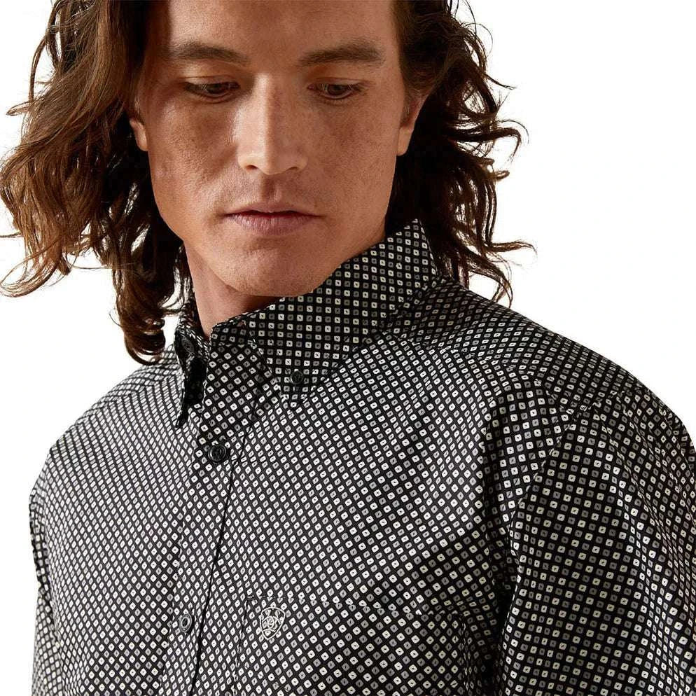 ARIAT MENS BLACK TROY FTD LS SHIRT -10065848 Laherradurawwnc.com