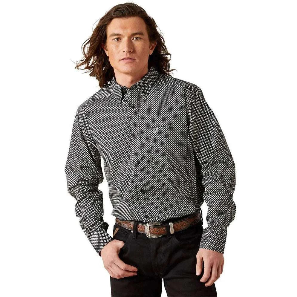 ARIAT MENS BLACK TROY FTD LS SHIRT -10065848 Laherradurawwnc.com