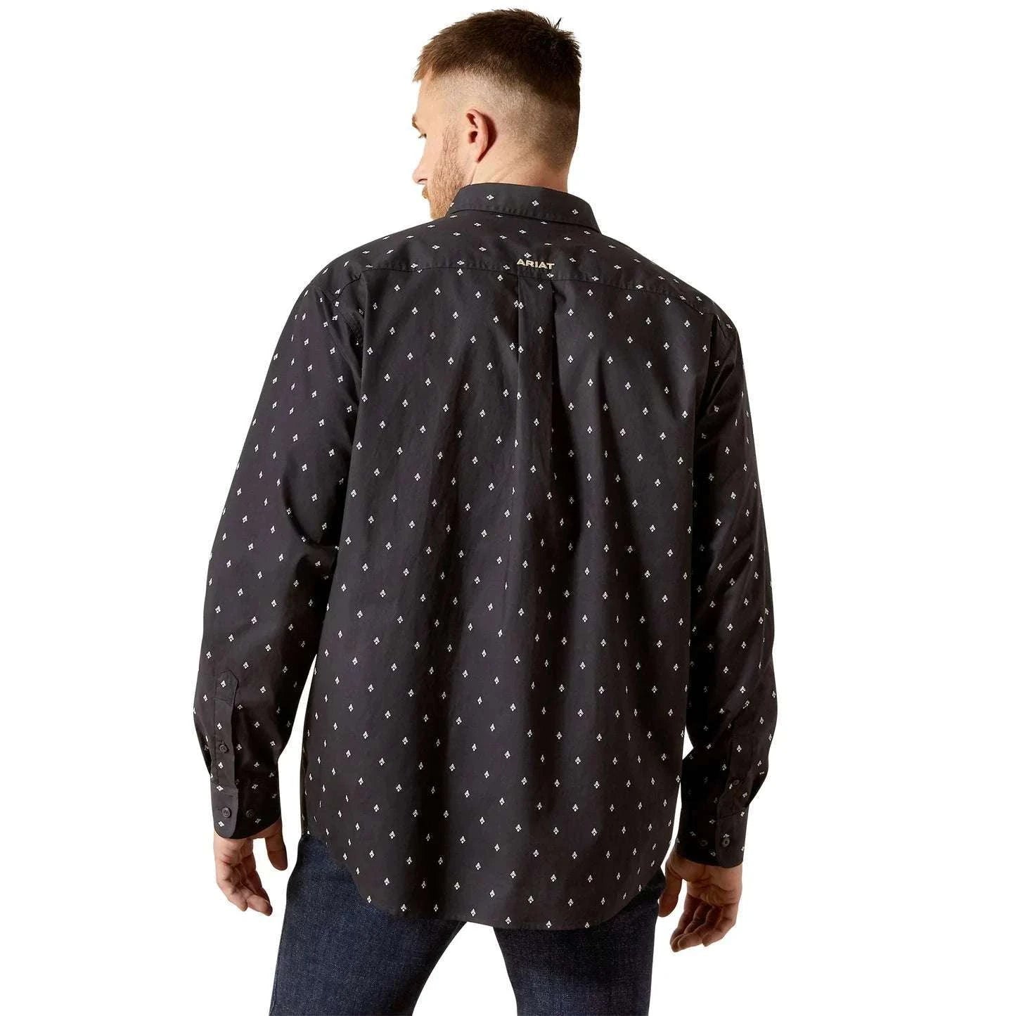ARIAT MENS BLACK TAYLOR LS SHIRT -10065856 Laherradurawwnc.com