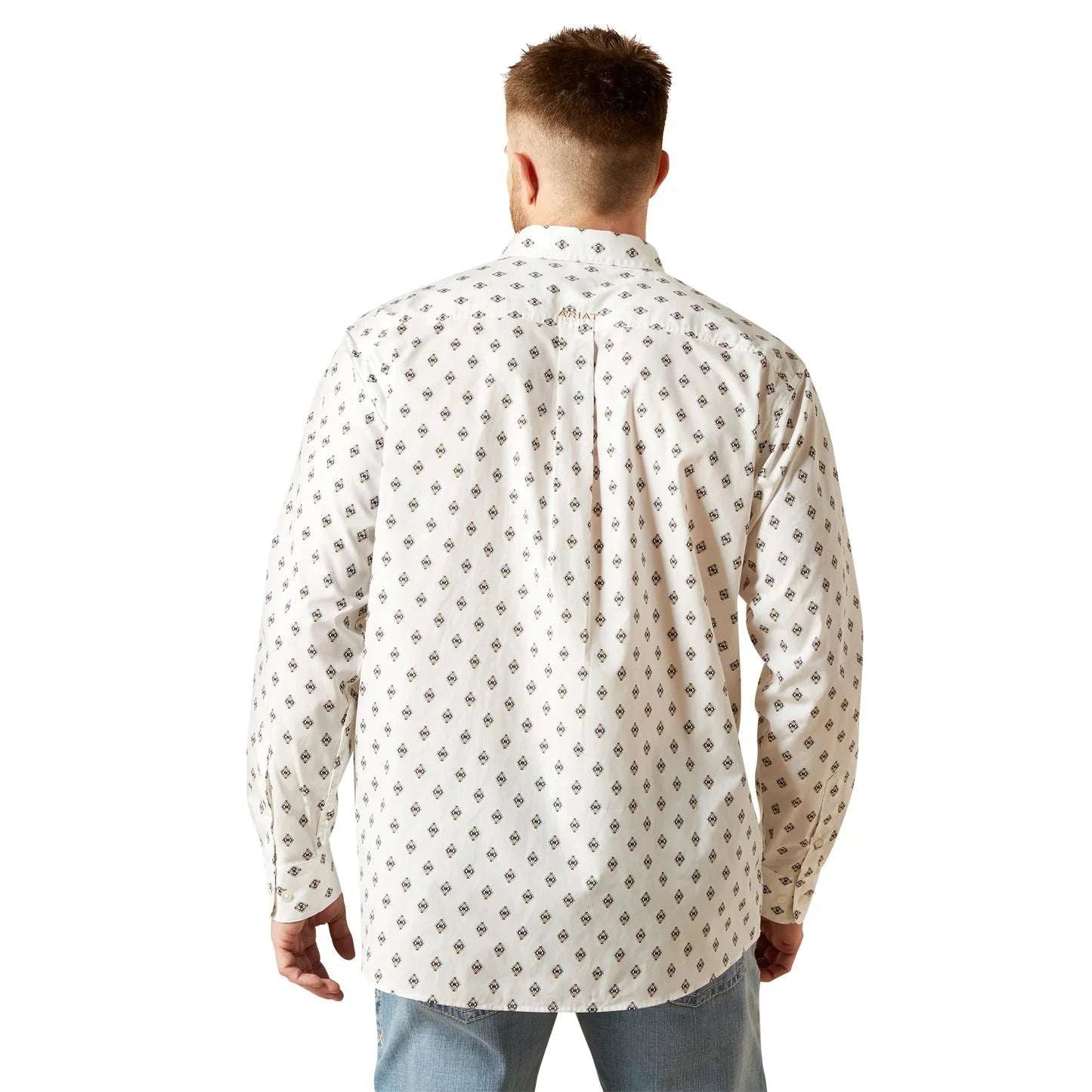 ARIAT MEN WHITE THELL LS SHIRT -10065769 Laherradurawwnc.com
