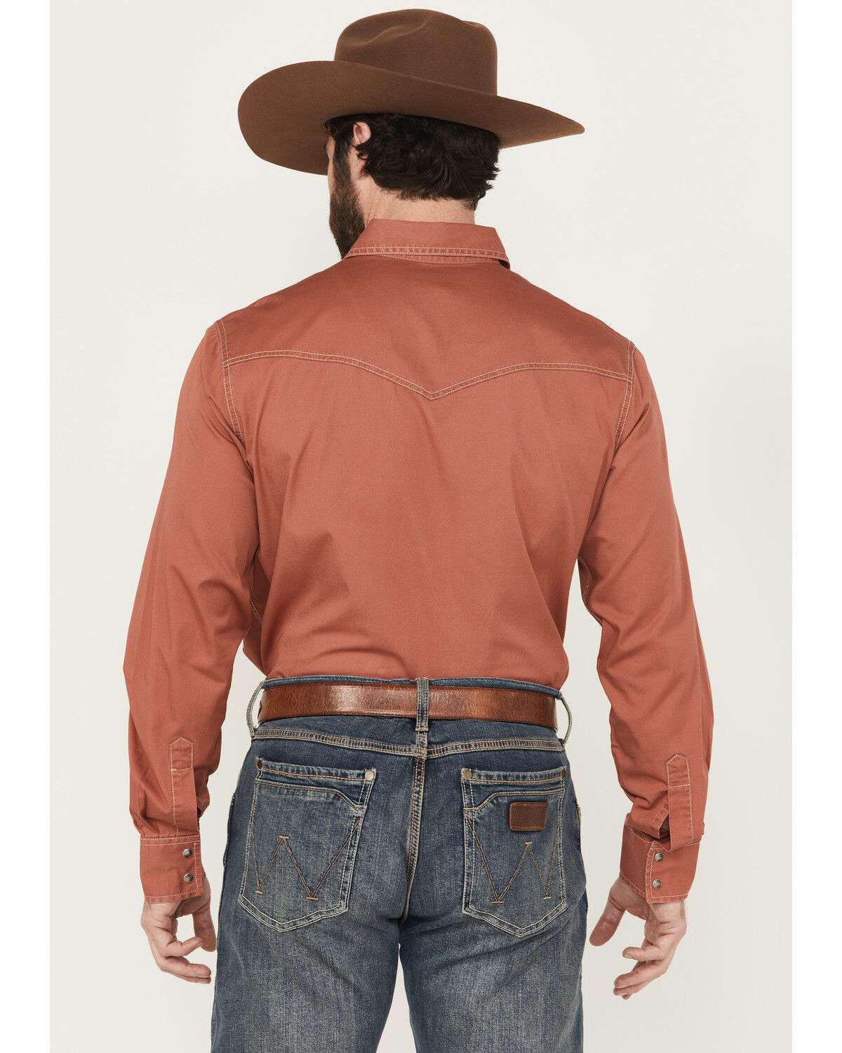 WRANGLER RUST COPPER LS SHIRT -112374980 Laherradurawwnc.com