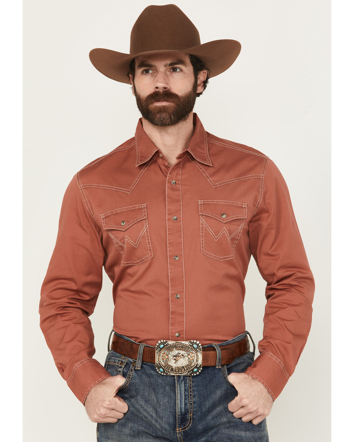 WRANGLER RUST COPPER LS SHIRT -112374980