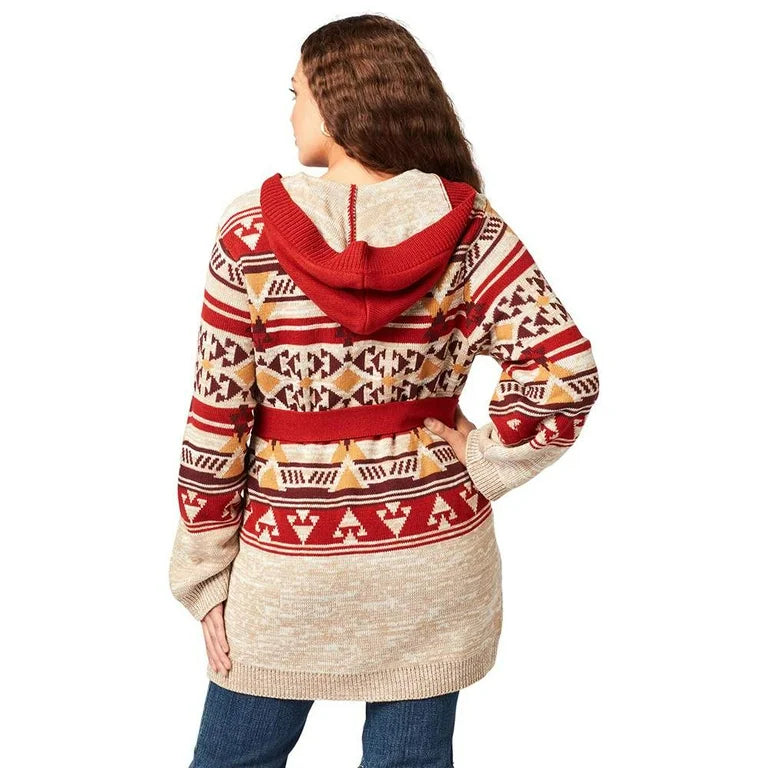 WRANGLER RETRO WOMEN AZTEC PRINT CARDIGAN SWEATER 112322127