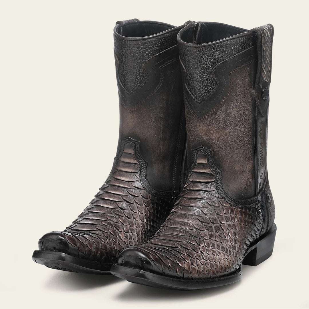 BOTA CUADRA MENS PITÓN BACK YORK CAFÉ CHOCOLATE NARROW TOE CC214 Laherradurawwnc.com