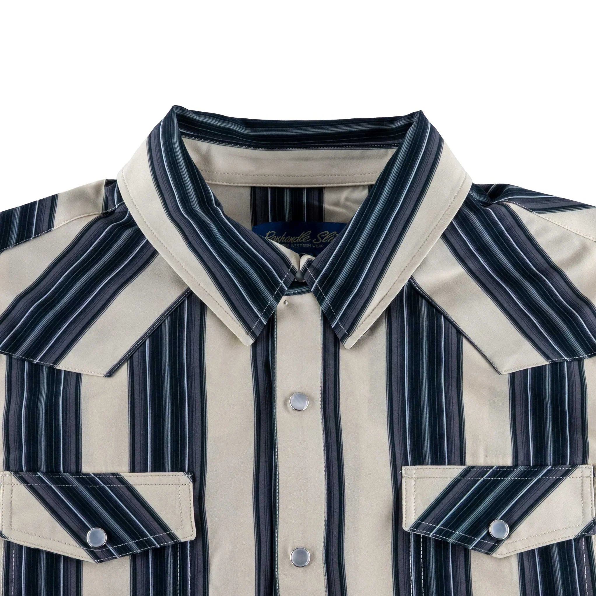 PANHANDLE SHIRT SHORT MENS SS SNAP MV FIT BLACK -TMN3S09011
