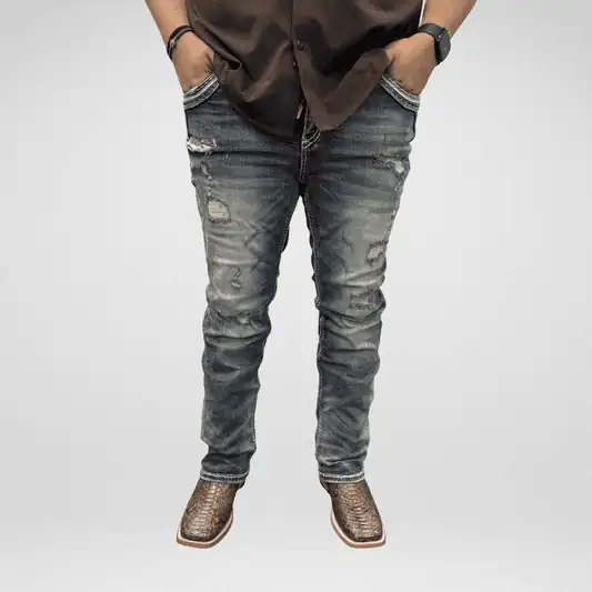 ROCK IN LA MENS JEANS BLUE R-390 Laherradurawwnc.com