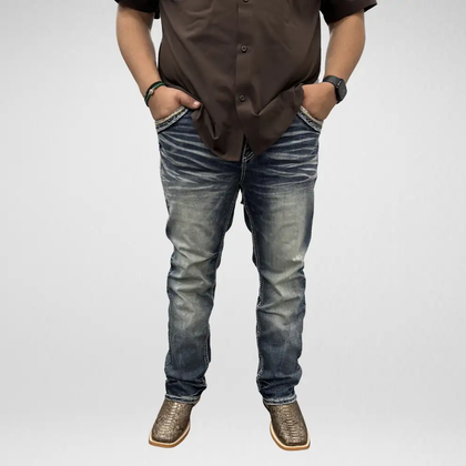 ROCK IN LA MENS PANTS BLUE R-373