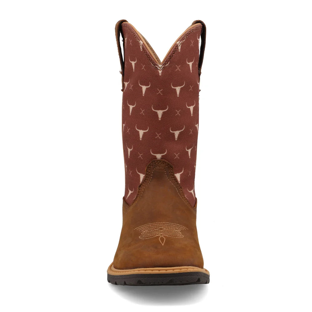 TWISTED X KIDS WORK BOOT OILED SADDLE & SIERRA YCW0014