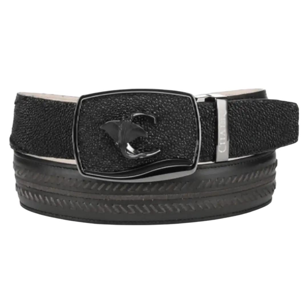 CUADRA CINTO MANTARRAYA NEGRO MN BLACK STINGRAY WOVEN BELT BC475 Laherradurawwnc.com