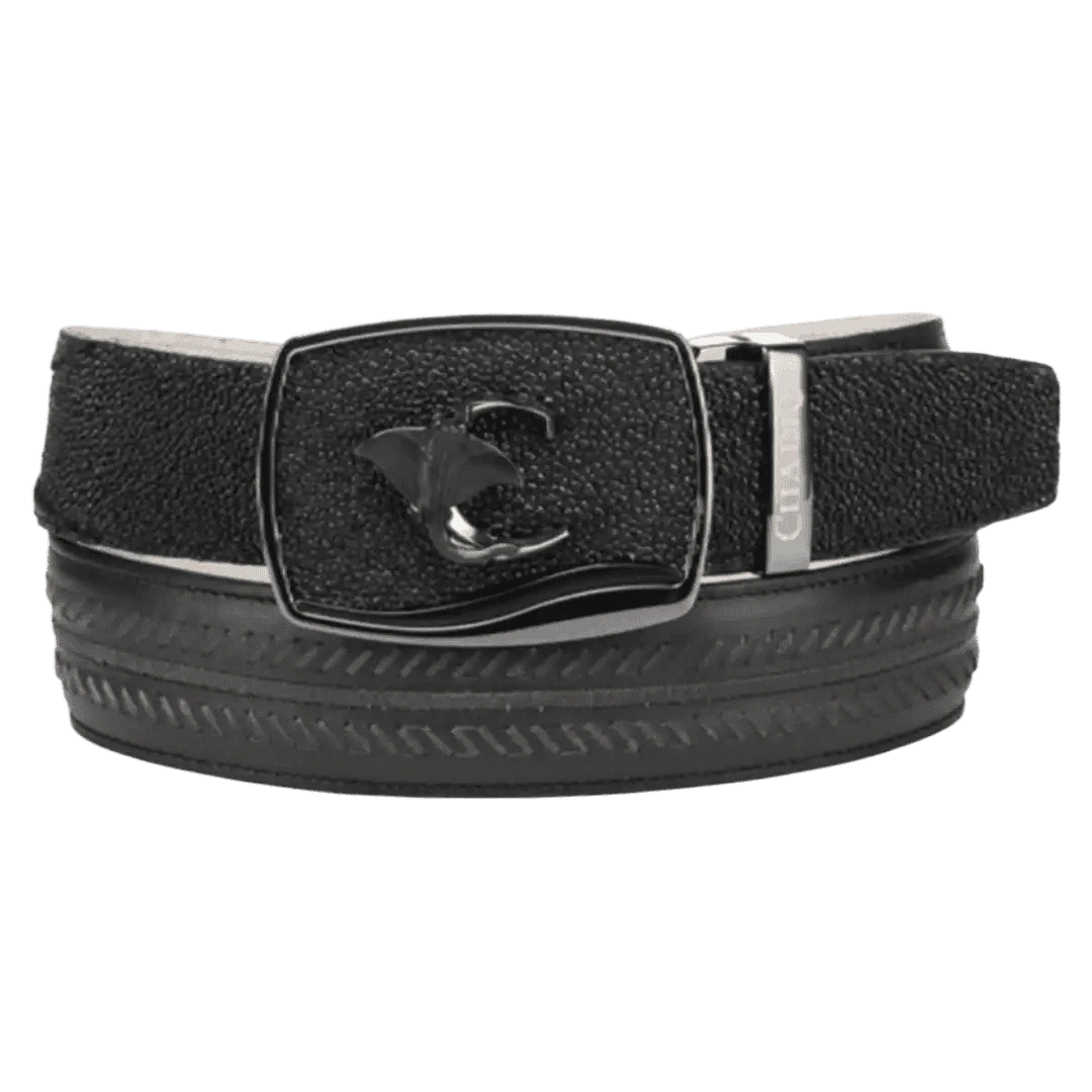 CUADRA CINTO MANTARRAYA NEGRO MN BLACK STINGRAY WOVEN BELT BC475 Laherradurawwnc.com