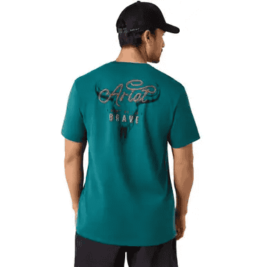 ARIAT MEN CATTLE SKULL FREEDOM SS TSHRT MEDITERRANEAN 10071194 Laherradurawwnc.com