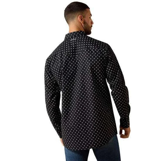 ARIAT MEN TRUTH FTD LS SNP SHRT BLACK PAISLEY PRINT 10071721 Laherradurawwnc.com