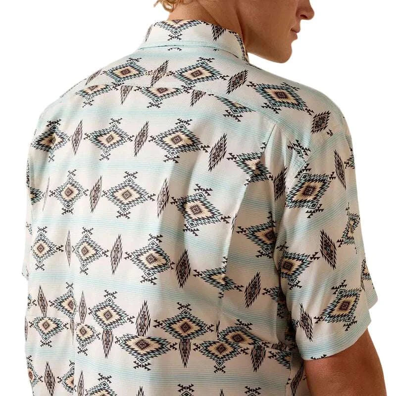 ARIAT MEN PRINTED VENTTEK SS SHRT OFF WHITE 10071056 Laherradurawwnc.com