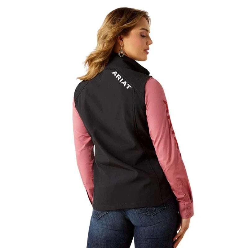 ARIAT WOMEN LOGO SOFTSHELL VST BLACK 10062786 Laherradurawwnc.com