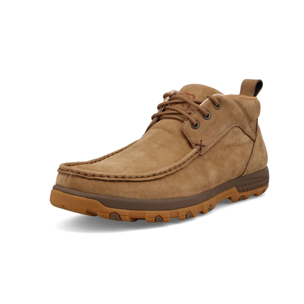 TWISTED X MENS CHUKKA DRIVING MOC CAMEL CASUAL SHOES MXC0023