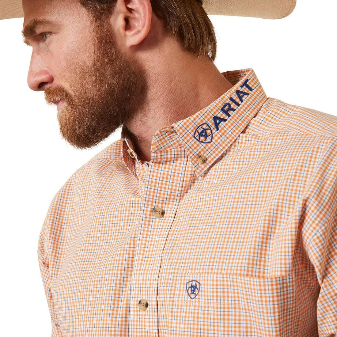 ARIAT PRO TEAM SHAY FTD LS SHRT ORANGE -10043797 Laherradurawwnc.com