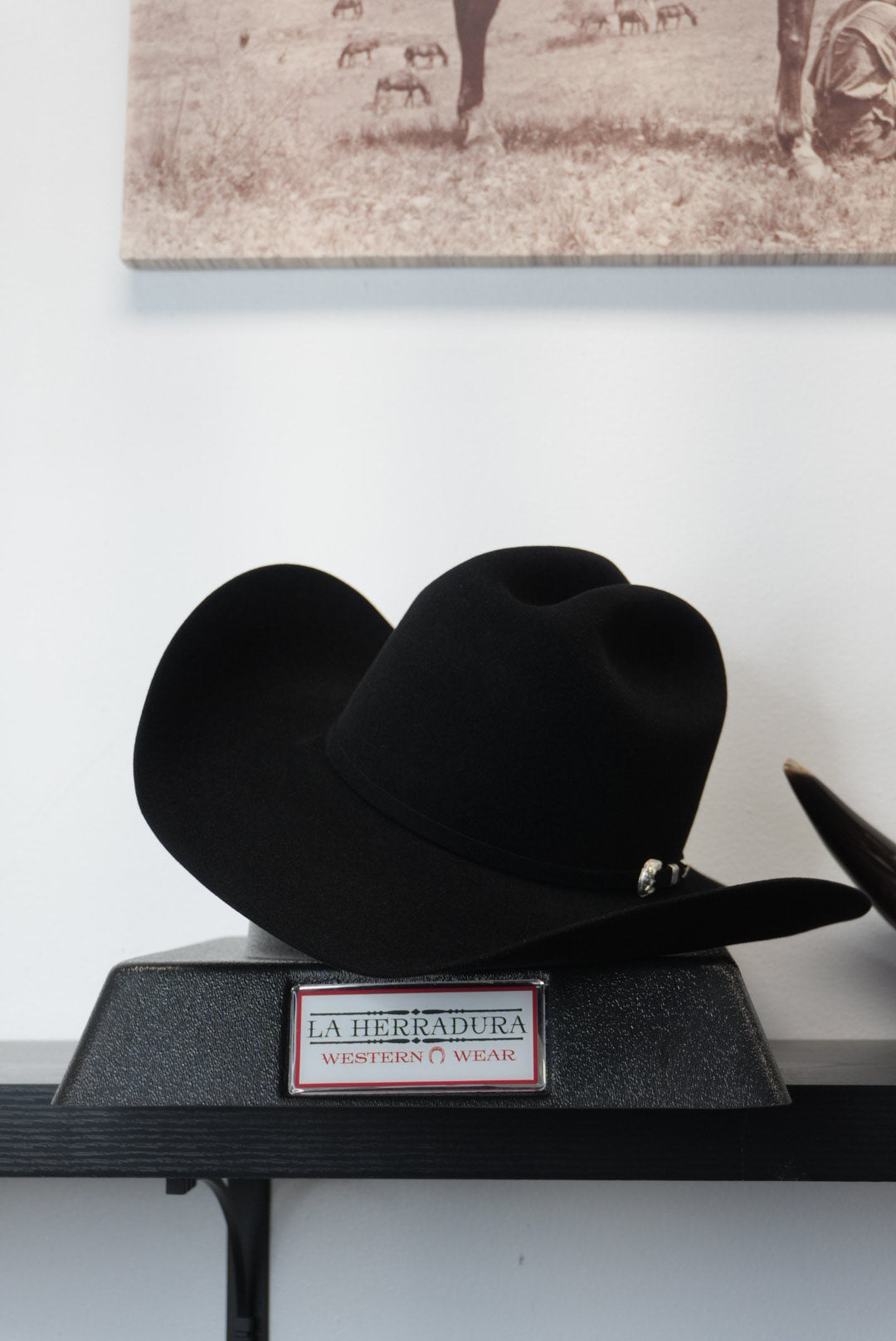LARRY MAHAN´S 20X BLACK FELT HAT MALBORO