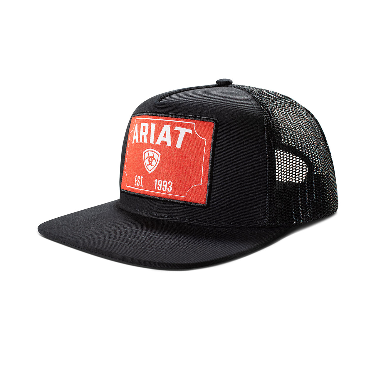 ARIAT CAP BLACK W RED LOGO