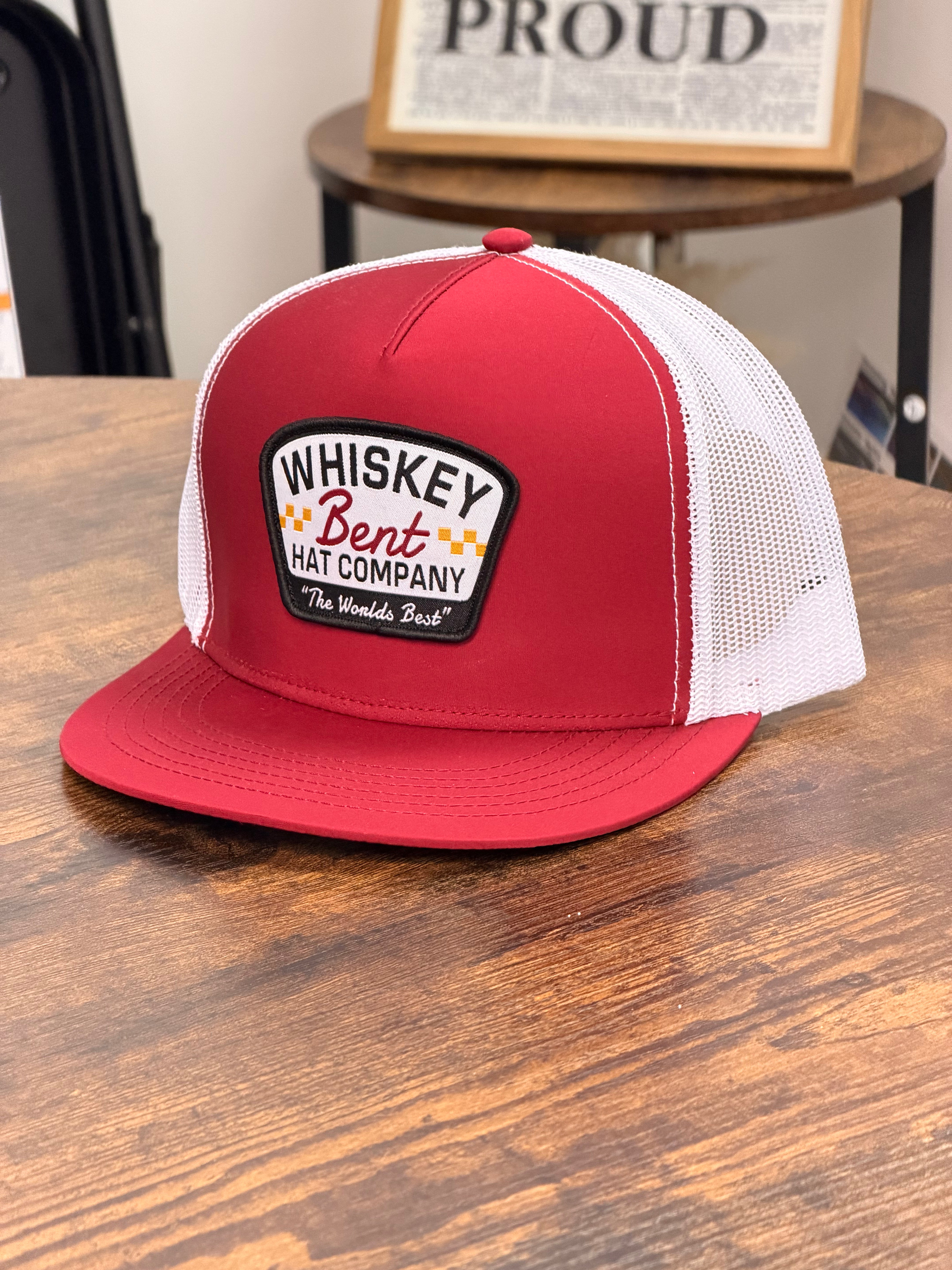 WHISKEY BENT RED CAP W WHITE