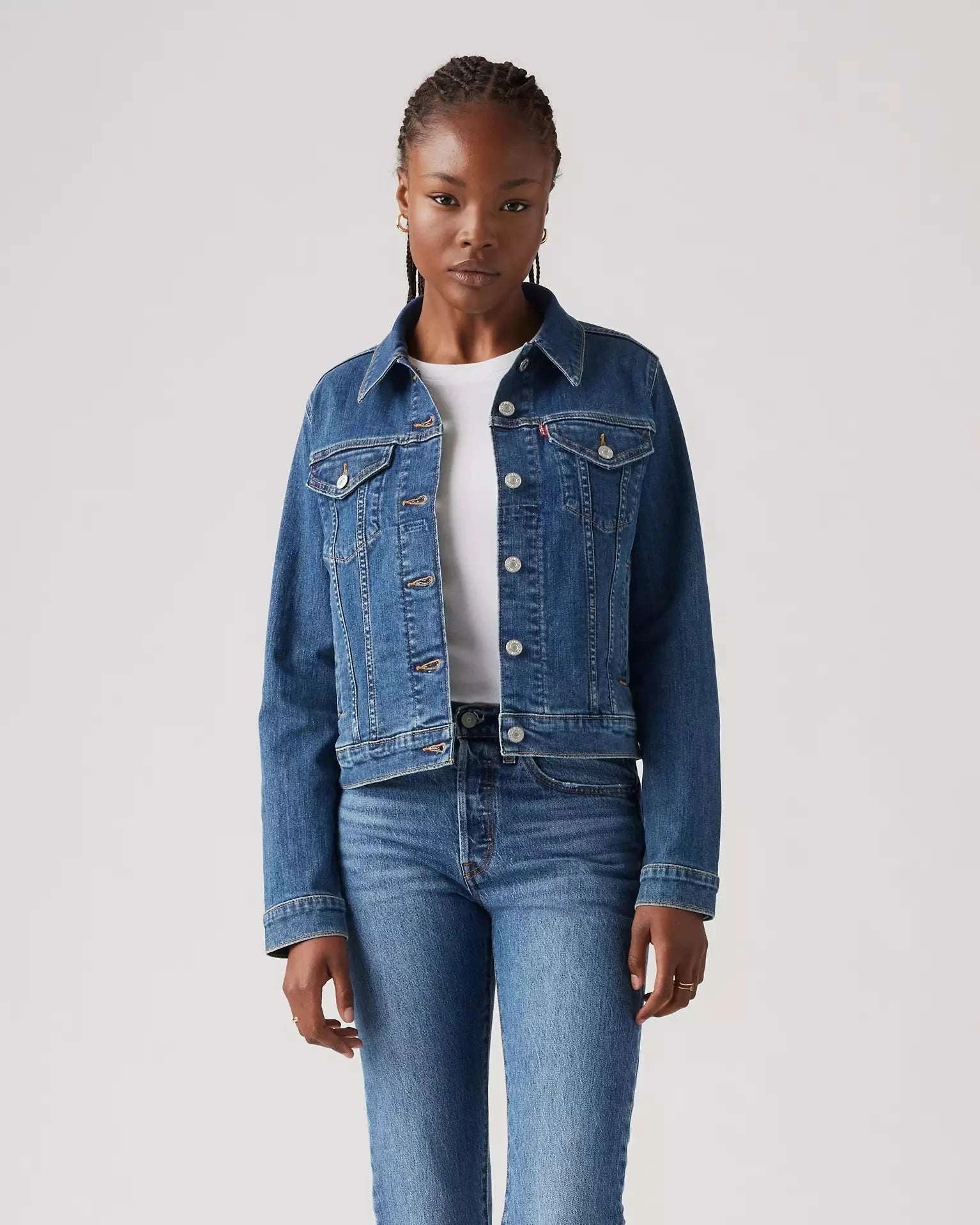 LEV'S ORIGINAL TRUCKER JACKET DEEP BLUE LADIES - 299450014 Laherradurawwnc.com