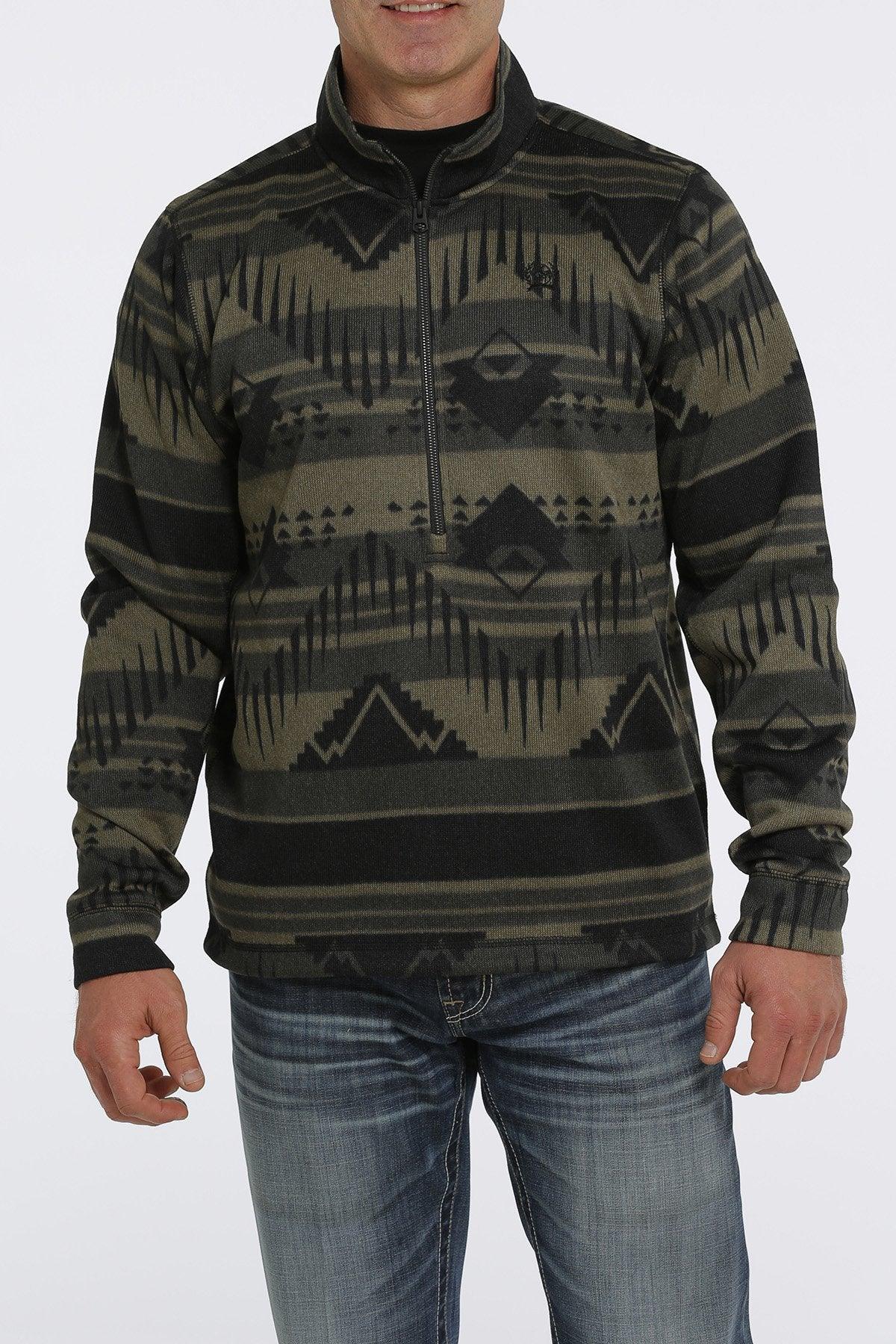 CINCH MENS PULLOVER GREEN MWK1558002 OLV