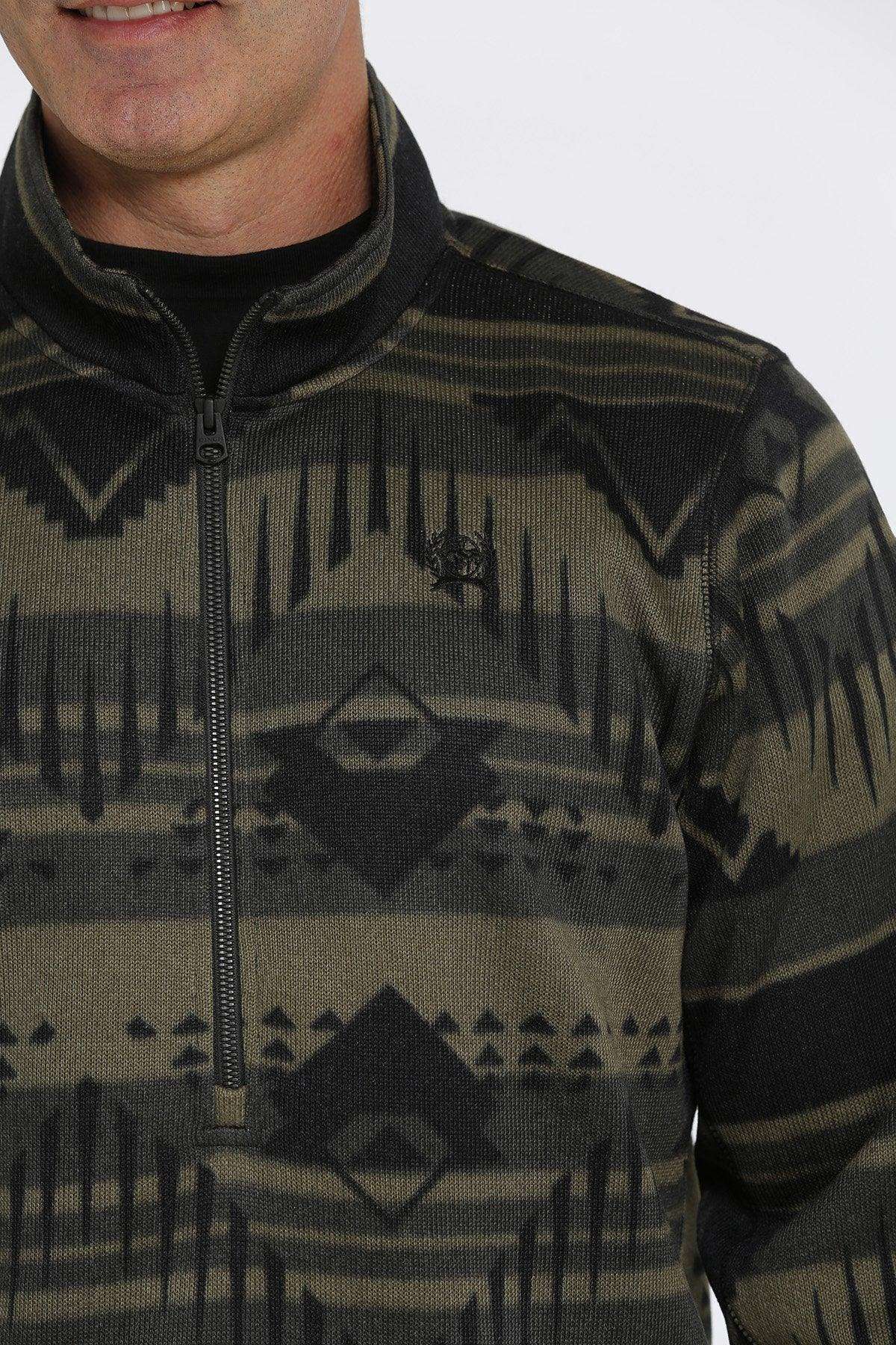 CINCH MENS PULLOVER GREEN MWK1558002 OLV Laherradurawwnc.com