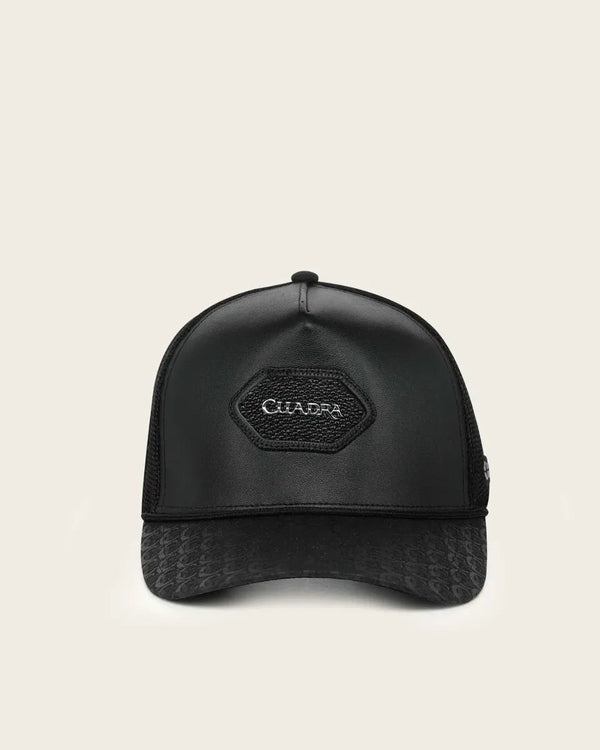 GORRA CUADRA PARCHE MANTA RAYA NEGRA CP006