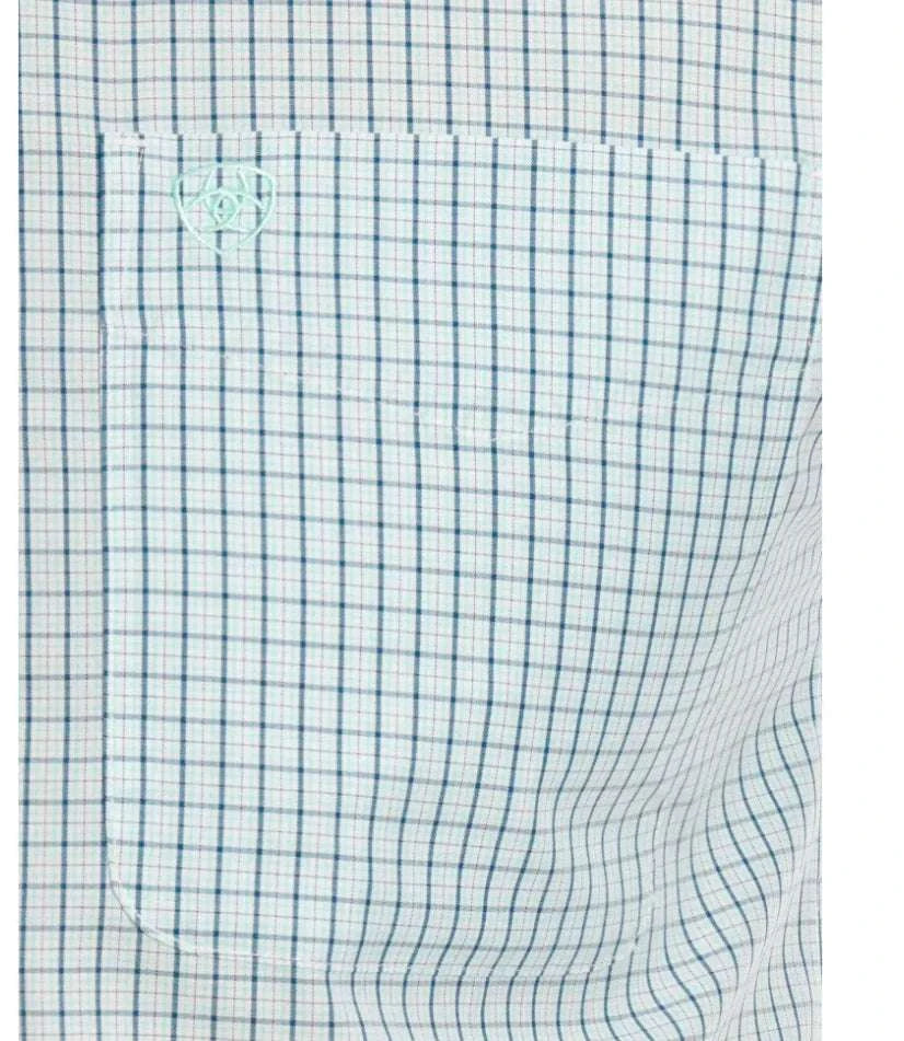 ARIAT MEN WF COLTEN FTD LS SHRT AQUA 10044905 Laherradurawwnc.com